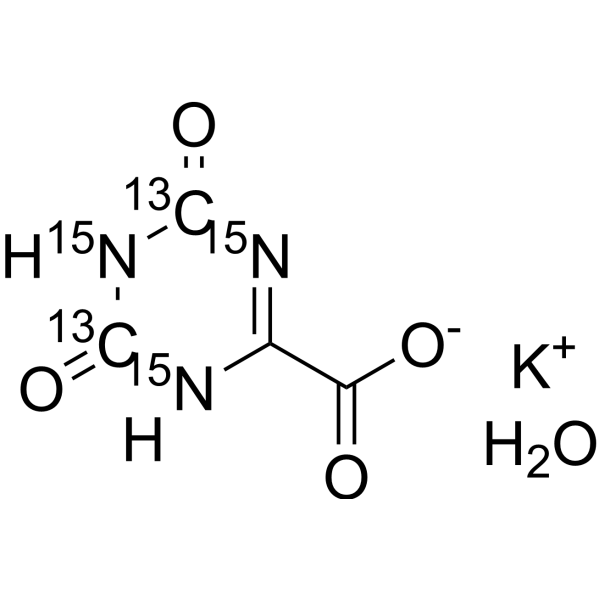 Oxonic Acid -13C2,15N3 potassium salt hydrate